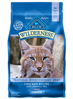 Blue Buffalo BLUE Wilderness Dry Indoor Cat Food, Chicken,5 lbs